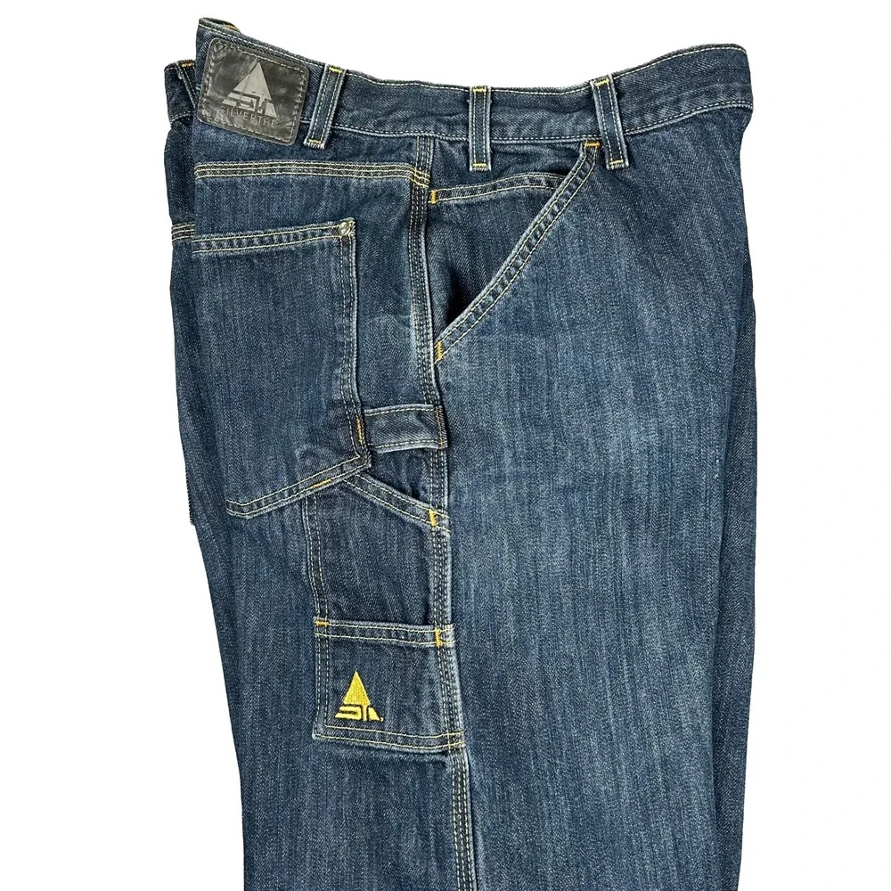 VTG Levi's SilverTab Carpenter Jeans 38x32 Dark Wash Baggy 90s Y2K Skater